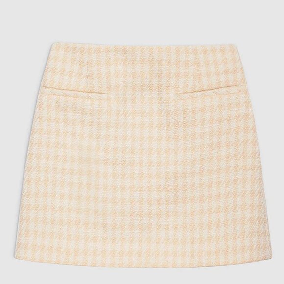NWT ANINE BING Vanessa Houndstooth Tweed Miniskirt - 34 - Picture 9 of 10